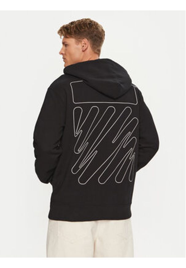 OFF-WHITE - Off-White Bluza OMBB097F22FLE0151001 Czarny Regular Fit. Kolor: czarny. Materiał: bawełna