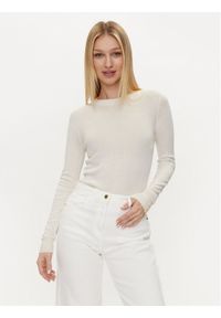 Vero Moda Sweter Silky 10268010 Écru Regular Fit. Materiał: wiskoza