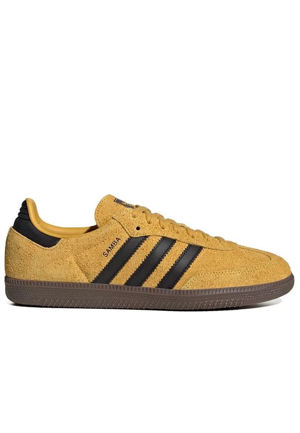 Adidas - Buty unisex adidas Originals Samba OG IH4385 - żółte. Okazja: na co dzień. Zapięcie: sznurówki. Kolor: żółty. Materiał: zamsz, syntetyk, guma, skóra. Szerokość cholewki: normalna