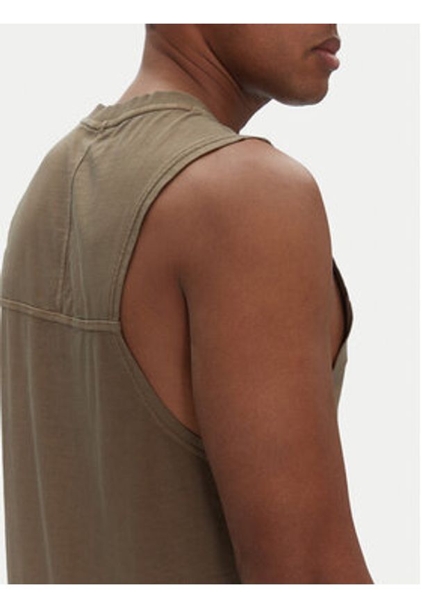 BOSS Tank top 50536739 Khaki Regular Fit. Kolor: brązowy. Materiał: bawełna