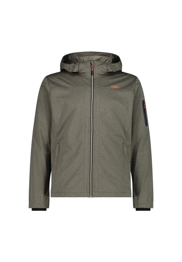 Kurtka męska turystyczna CMP 39A5027M. Typ kołnierza: kaptur. Kolor: zielony. Materiał: softshell. Sport: turystyka piesza