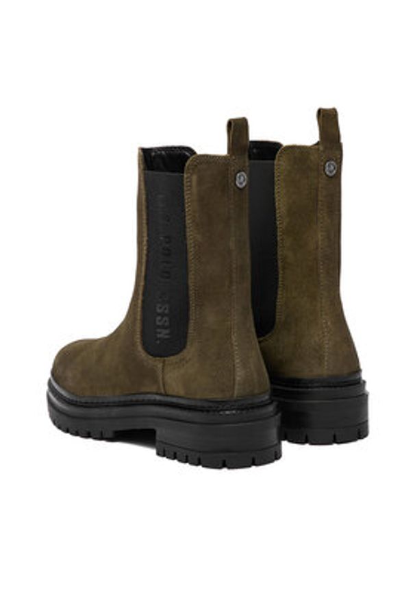 U.S. Polo Assn. Sztyblety CEO-VIZAG001W/ELE1 Khaki. Kolor: brązowy. Materiał: zamsz, skóra