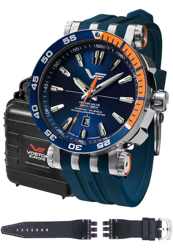 Zegarek męski Vostok Europe NH35A-575A715S niebieski. Kolor: niebieski