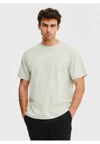 Pako Lorente - PAKO LORENTE – Oliwkowy t-shirt oversize. Okazja: na co dzień. Kolor: oliwkowy, zielony. Materiał: bawełna. Styl: casual #1