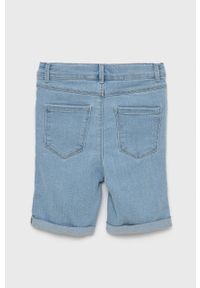 Kids Only szorty jeansowe dziecięce gładkie regulowana talia. Stan: podwyższony. Kolor: niebieski. Materiał: jeans. Wzór: gładki #2