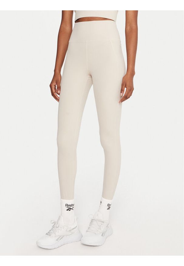 Reebok Legginsy Reebok X Ewa Chodakowska RK25313CCW Beżowy Slim Fit. Kolor: beżowy. Materiał: syntetyk