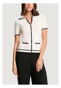 Morgan Sweter 261-MTOIRI Kremowy Regular Fit. Kolor: kremowy. Materiał: wiskoza #1