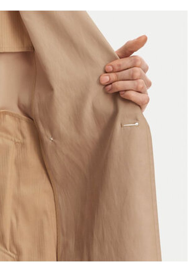 Calvin Klein Trencz LV044C501G Beżowy Regular Fit. Kolor: beżowy. Materiał: bawełna