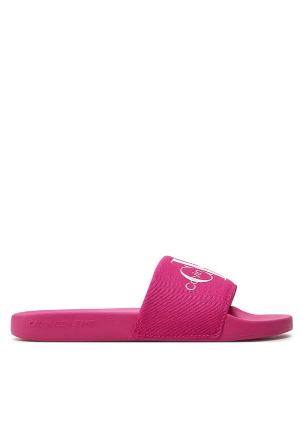 Calvin Klein Jeans Klapki Slide Monogram Co YW0YW00103 Różowy. Kolor: różowy