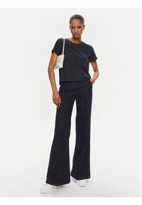 Sisley T-Shirt 3I1XL100Y Czarny Slim Fit. Kolor: czarny. Materiał: bawełna #3