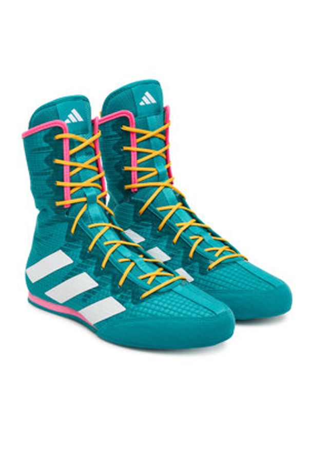 Adidas - adidas Buty bokserskie Box Hog 4 JR5382 Zielony. Kolor: zielony. Materiał: materiał