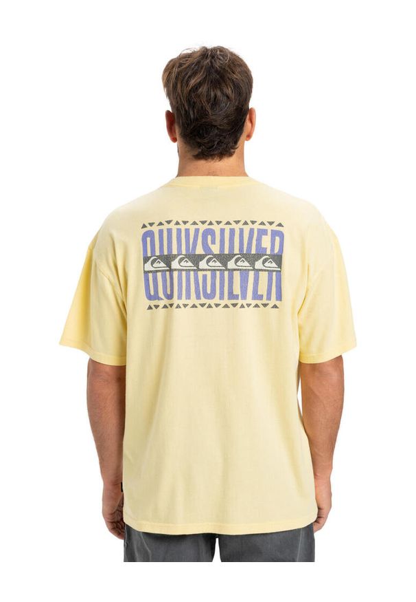 Quiksilver - Koszulka z krótkim rękawem dla Mężczyzn WORLD FORCE. Kolor: żółty. Materiał: materiał, bawełna. Długość rękawa: krótki rękaw. Długość: krótkie