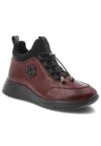 Bordowe Botki Filippo Wygodne Buty Damskie. Okazja: na co dzień. Kolor: czerwony. Materiał: neopren. Szerokość cholewki: normalna. Styl: casual, sportowy, elegancki