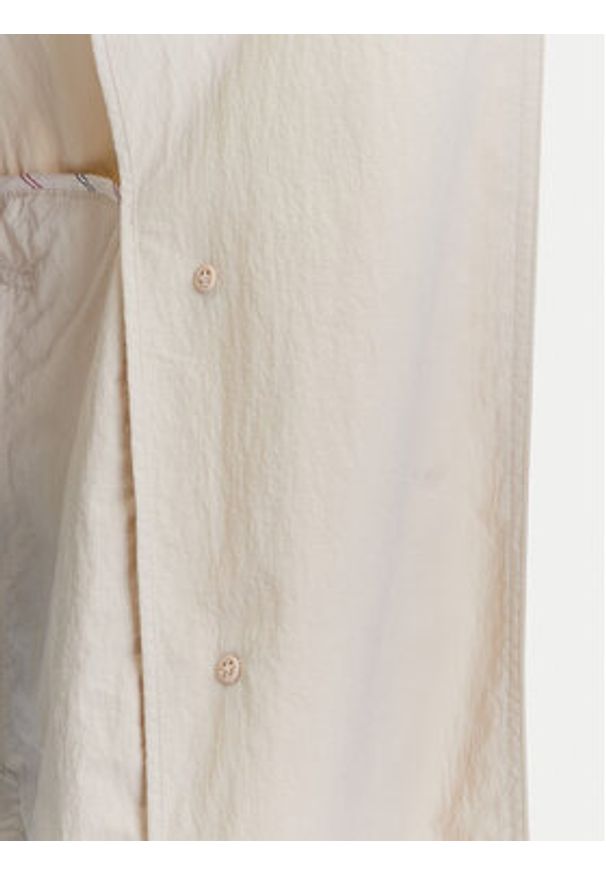 TOMMY HILFIGER - Tommy Hilfiger Trencz WW0WW45632 Beżowy Oversize. Kolor: beżowy. Materiał: syntetyk