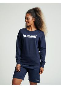 Bluza do piłki ręcznej damska Hummel Go Cotton Logo Sweatshirt Woman. Kolor: niebieski