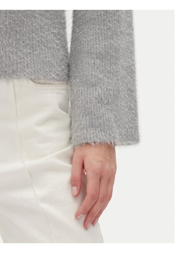 DKNY Sweter DJ4R0504 Szary Regular Fit. Kolor: szary. Materiał: syntetyk