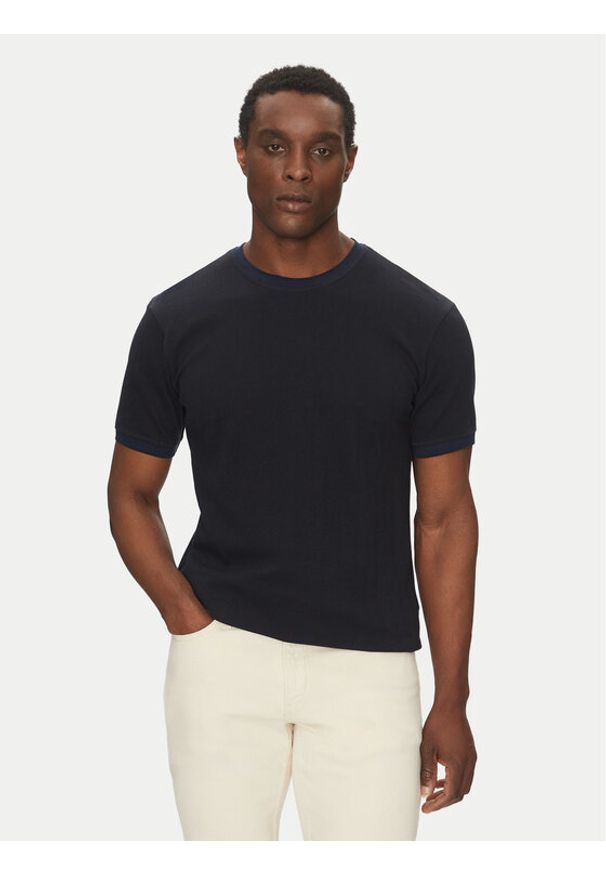 Liu Jo T-Shirt QA5124 J4925 Granatowy Regular Fit. Kolor: niebieski. Materiał: bawełna, jedwab