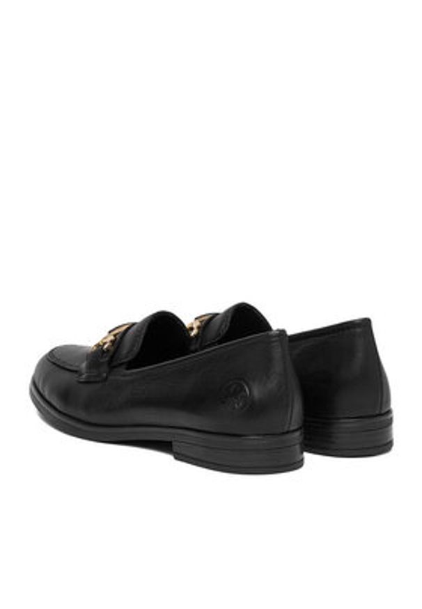 Rieker Loafersy 46262-01 Czarny. Kolor: czarny. Materiał: skóra