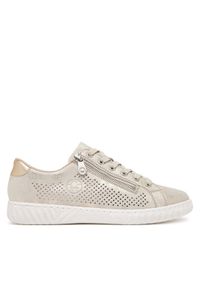 Rieker Sneakersy CEO-N0901-62 Złoty. Kolor: złoty. Materiał: skóra, zamsz #1