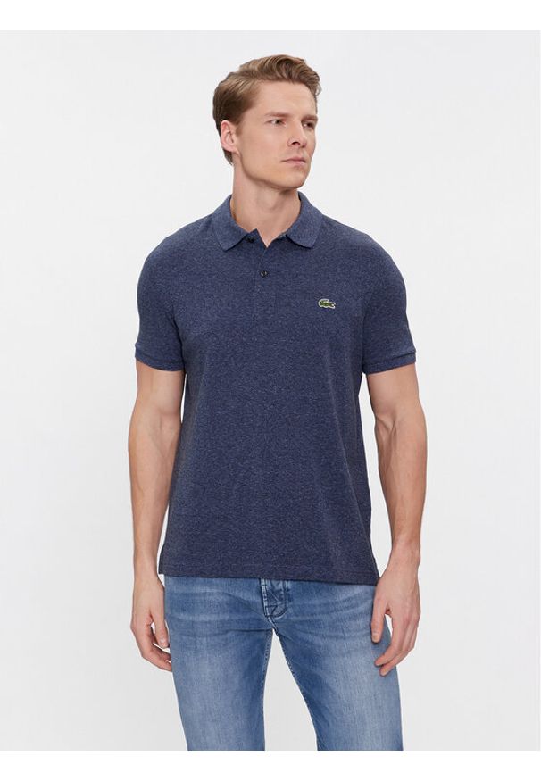 Lacoste Polo PH4012 Szary Slim Fit. Typ kołnierza: polo. Kolor: szary. Materiał: bawełna