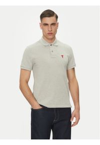 AMI PARIS Polo BFUPL001.760 Szary Regular Fit. Typ kołnierza: polo. Kolor: szary. Materiał: bawełna