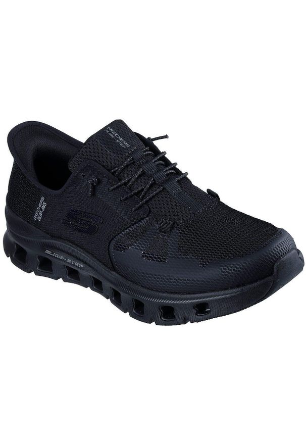 skechers - Adidasy Skechers Glide-step Pro, Mężczyźni. Kolor: czarny, niebieski, wielokolorowy. Materiał: materiał. Sport: fitness