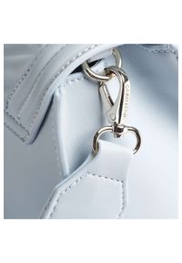 Valentino by Mario Valentino - VALENTINO Tłoczona błękitna torebka souvenir re satchel. Kolor: niebieski. Materiał: z tłoczeniem