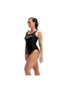 Strój Kąpielowy Speedo Logo U-back – Czarno-Biały – Rozmiar 28. Kolor: czarny