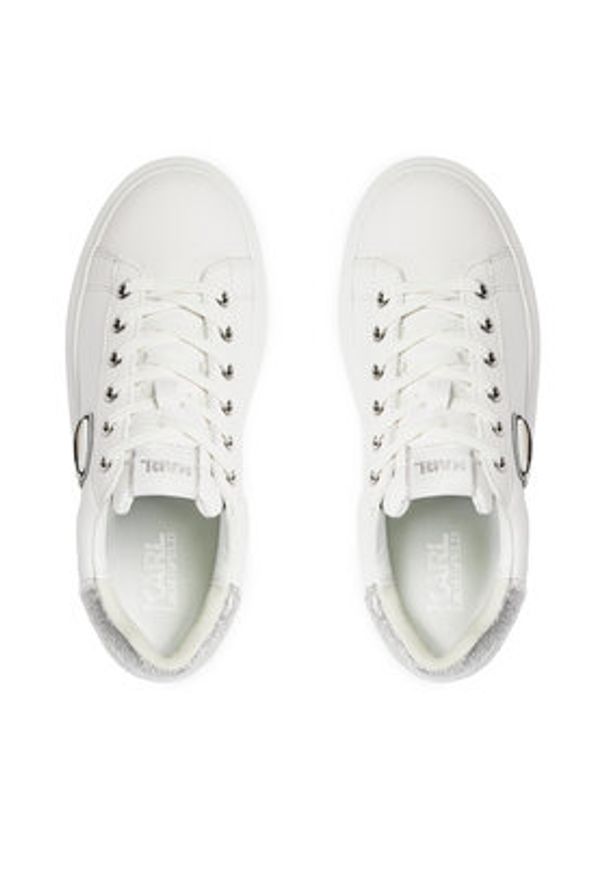 Karl Lagerfeld - KARL LAGERFELD Sneakersy KL62530N Biały. Kolor: biały. Materiał: skóra