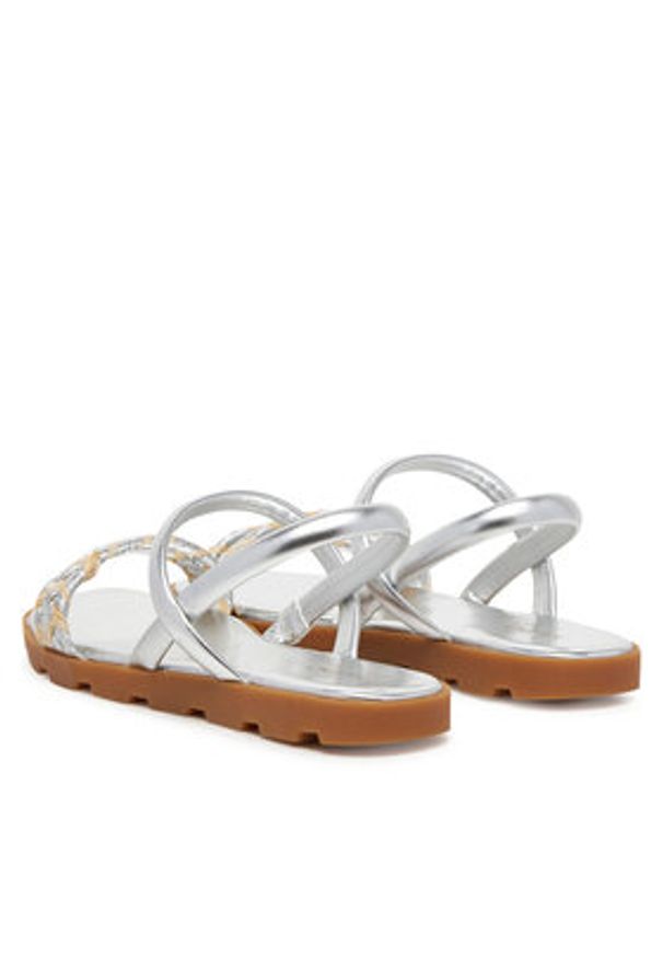 Aldo Sandały Narine 14003461 Srebrny. Kolor: srebrny. Materiał: skóra