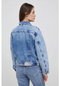Pepe Jeans kurtka jeansowa Rose damska kolor granatowy przejściowa. Okazja: na co dzień. Kolor: niebieski. Materiał: tkanina, bawełna. Styl: casual