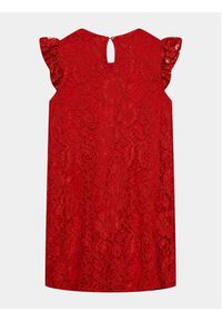 Guess Sukienka codzienna J3BK03 WFS60 Czerwony Regular Fit. Okazja: na co dzień. Kolor: czerwony. Materiał: bawełna. Typ sukienki: proste. Styl: casual #2