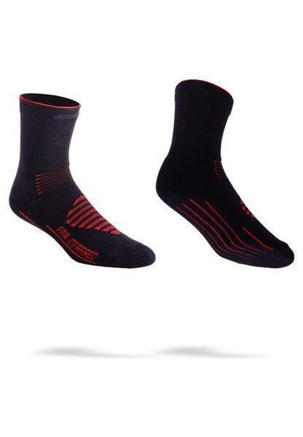 BBB CYCLING - Skarpetki BBB Cycling InFraRouge FIRFeet. Kolor: wielokolorowy, czarny, czerwony. Sport: kolarstwo