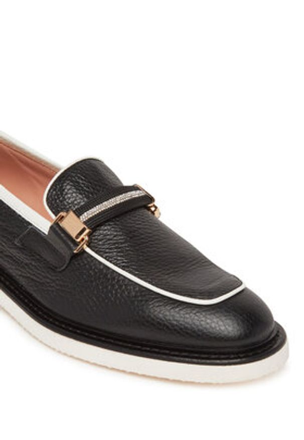 Pollini Lordsy SA10063G1MTD100A Czarny. Kolor: czarny. Materiał: skóra