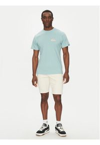 Quiksilver T-Shirt EQYZT08042 Turkusowy Regular Fit. Kolor: turkusowy. Materiał: bawełna #3