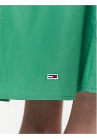 Tommy Jeans Spódnica Poplin Tiered DW0DW15195 Zielony Regular Fit. Kolor: zielony. Materiał: bawełna