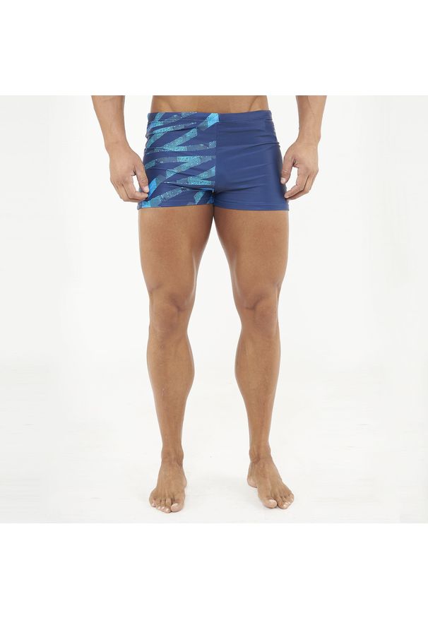 LEGEA - Kąpielówki bokserki HALLEK niebieskie błękitne. Kolor: niebieski