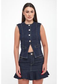 Liu Jo - Kamizelka damska jeansowa LIU JO. Materiał: jeans #4