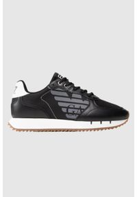 EA7 Emporio Armani - EA7 Czarne sneakersy z białą podeszwą, Rozmiar 45 1/3. Kolor: czarny #5