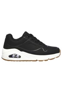 skechers - Buty na co dzień młodzieżowe SKECHERS UNO STAND ON AIR skóra. Okazja: na co dzień. Kolor: czarny. Materiał: skóra. Model: Skechers Sport. Sport: turystyka piesza