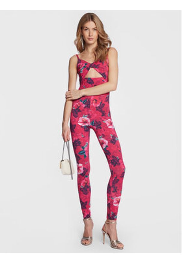 Pinko Kombinezon 100397 A0J6 Różowy Slim Fit. Kolor: różowy. Materiał: syntetyk