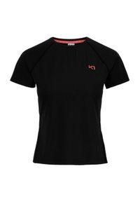 KARI TRAA - Koszulka Kari Traa Linnea. Typ kołnierza: dekolt w karo. Kolor: czarny. Materiał: elastan. Sport: fitness