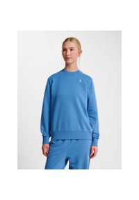 Damska bluza z okrągłym dekoltem Hummel Pulse. Kolor: niebieski. Materiał: polar. Sezon: zima #1