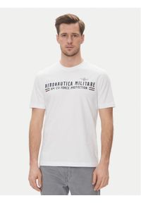 Aeronautica Militare T-Shirt 251TS1942J538 Biały Regular Fit. Kolor: biały. Materiał: bawełna