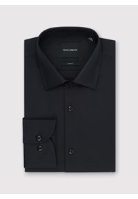 Pako Lorente - PAKO LORENTE - Czarna koszula męska. Kolor: czarny, biały. Materiał: bawełna. Długość rękawa: długi rękaw. Długość: długie #6