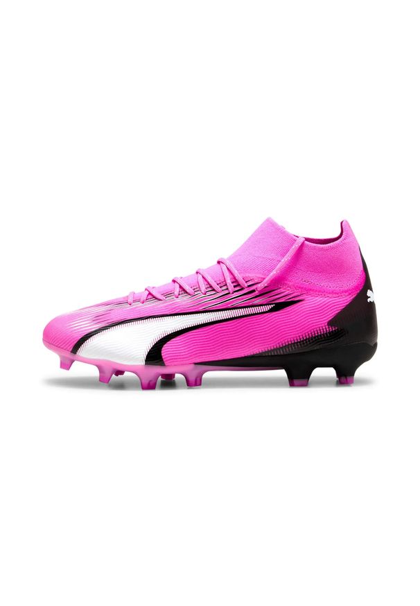 Buty piłkarskie Puma Ultra Pro FG/AG. Kolor: biały, wielokolorowy, czarny, różowy. Materiał: materiał, syntetyk. Sport: piłka nożna