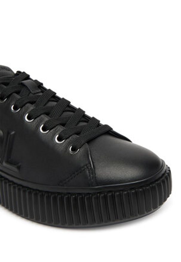 Karl Lagerfeld - KARL LAGERFELD Sneakersy KL24225 Czarny. Kolor: czarny. Materiał: skóra