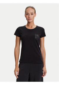 Liu Jo Sport T-Shirt TF5287 JS923 Czarny Regular Fit. Kolor: czarny. Materiał: bawełna. Styl: sportowy