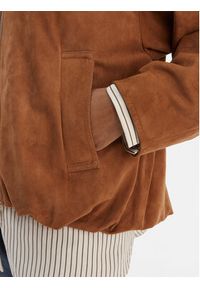 Marella Kurtka skórzana Orata 2613441074 Brązowy Relaxed Fit. Kolor: brązowy. Materiał: skóra #3