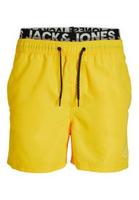 Jack & Jones - Jack&Jones Szorty kąpielowe Fiji 12227254 Żółty Regular Fit. Kolor: żółty. Materiał: syntetyk